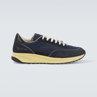 Replik-Designer Common Projects Track Classic Turnschuhe mit Wildlederbesatz blau