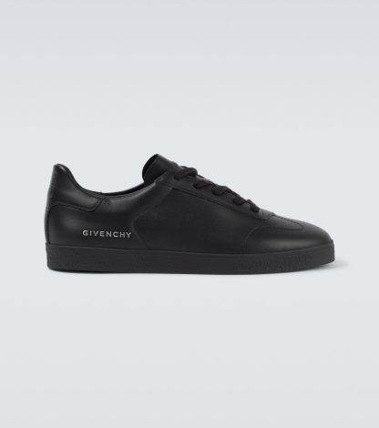 Replik-Designer Givenchy Town Leder Turnschuhe schwarz