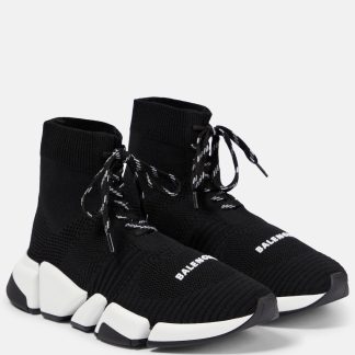 billiger Luxus Balenciaga Speed 2.0 Turnschuhe schwarz