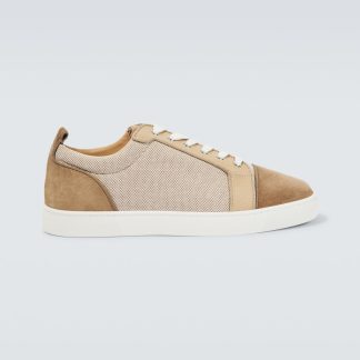 billiger Luxus Christian Louboutin Louis Junior Turnschuhe aus Wildleder Neutrale