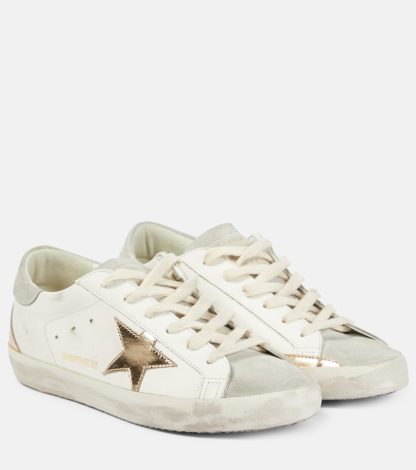 billiger Luxus Golden Goose Super-Star Leder Turnschuhe weiß