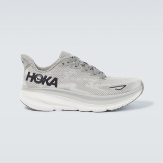 billiger Luxus Hoka One One Clifton 9 Laufschuhe grau