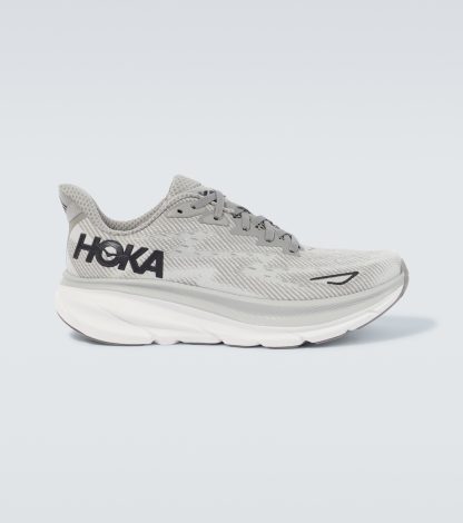 billiger Luxus Hoka One One Clifton 9 Laufschuhe grau