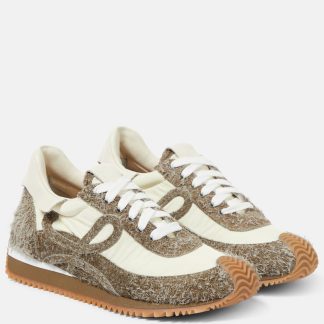 billiger Luxus Loewe Flow Runner Turnschuhe mit Wildlederbesatz mehrfarbig