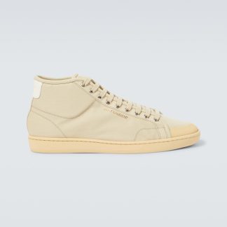 billiger Luxus Saint Laurent Court Classic SL/39 Canvas Turnschuhe beige