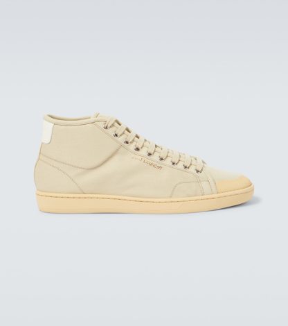 billiger Luxus Saint Laurent Court Classic SL/39 Canvas Turnschuhe beige