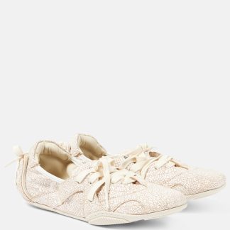 falscher Luxus Acne Studios Leder Turnschuhe weiß