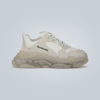 falscher Luxus Balenciaga Triple S Clear Sole Turnschuhe weiß