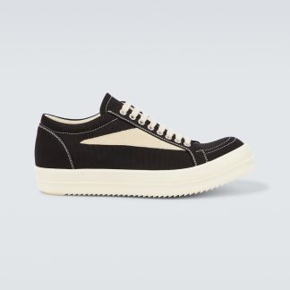 falscher Luxus DRKSHDW by Rick Owens Canvas Turnschuhe schwarz