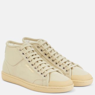 falscher Luxus Saint Laurent Court Classic SL/39 Canvas Turnschuhe beige