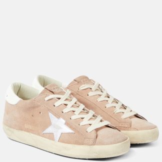 gefälschter Designer Golden Goose Super-Star Wildleder Turnschuhe rosa