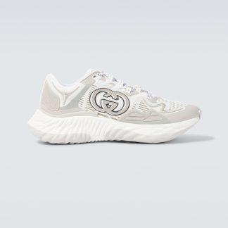 gefälschter Designer Gucci Gucci Rippleterlocking G-Sneaker mehrfarbig