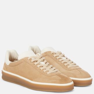 gefälschter Designer Loro Piana Tennis Walk Wildleder Turnschuhe beige