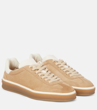 gefälschter Designer Loro Piana Tennis Walk Wildleder Turnschuhe beige