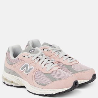 gefälschter Designer New Balance 2002 Turnschuhe mit Wildlederbesatz rosa