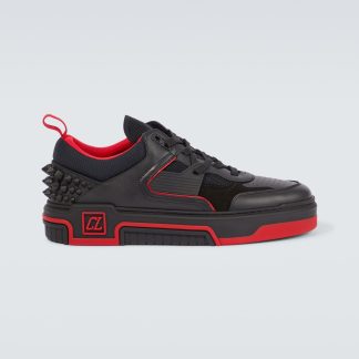 heißer Verkauf Luxus Christian Louboutin Astroloubi Sneakers aus Leder und Wildleder schwarz