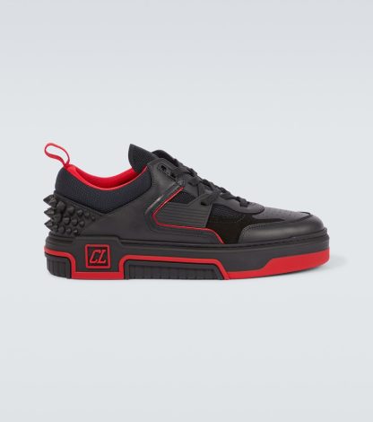 heißer Verkauf Luxus Christian Louboutin Astroloubi Sneakers aus Leder und Wildleder schwarz