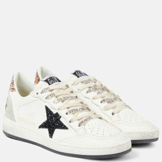 heißer Verkauf Luxus Golden Goose Ball Star Glitzer Leder Turnschuhe weiß