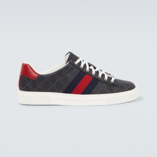 heißer Verkauf Luxus Gucci Gucci Ace GG Turnschuhe schwarz