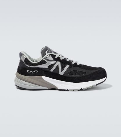 heißer Verkauf Luxus New Balance 990v6 Wildleder Low-Top Turnschuhe schwarz