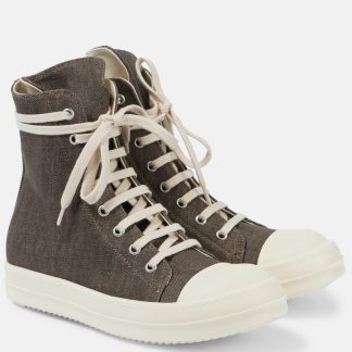 heißer Verkauf Luxus Rick Owens DRKSHDW High-Top-Sneaker aus Denim grün