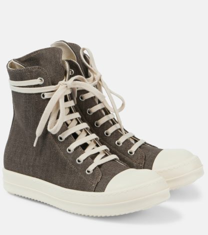 heißer Verkauf Luxus Rick Owens DRKSHDW High-Top-Sneaker aus Denim grün